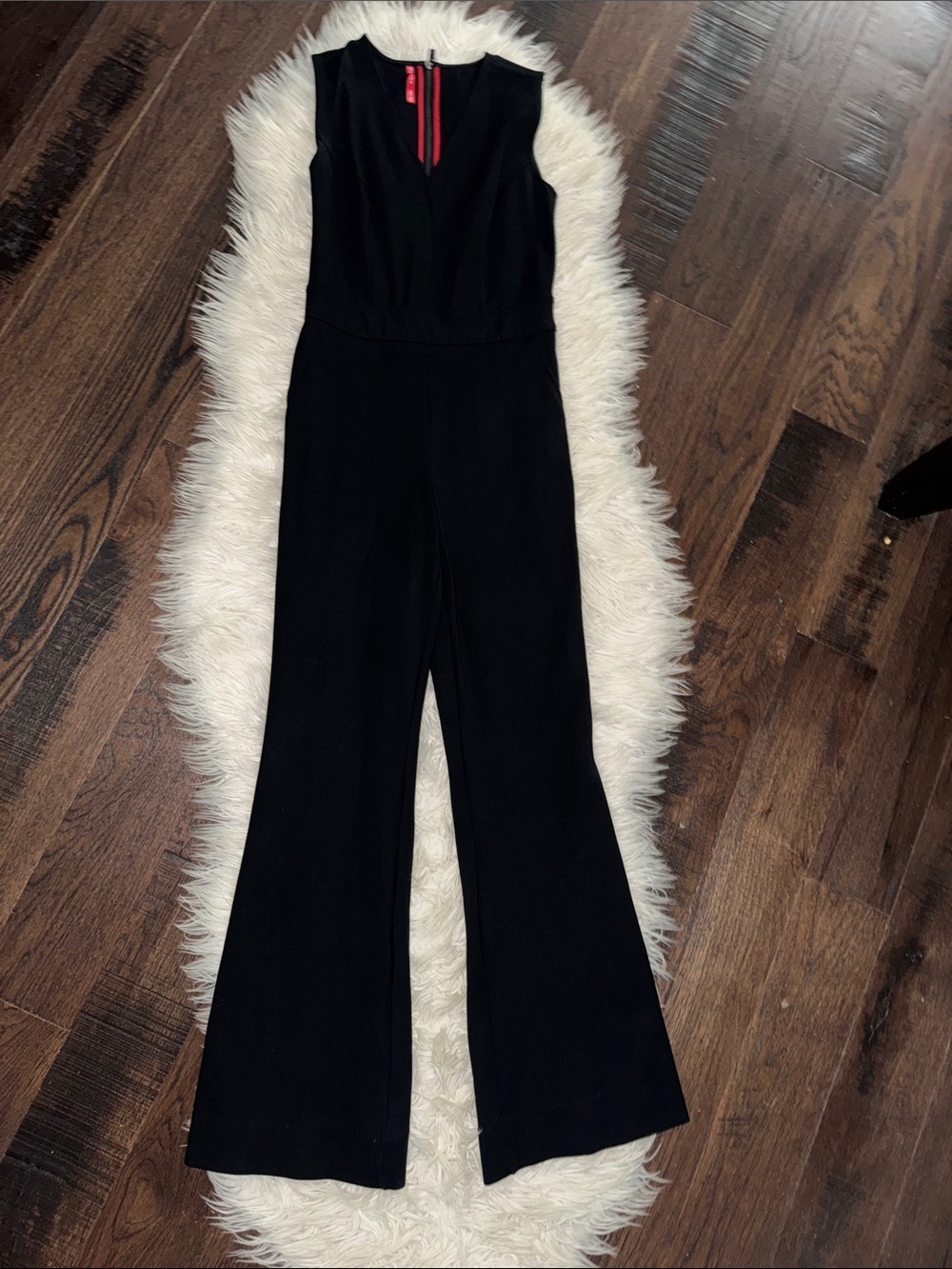 Spanx Black Sleeveless Wide-Leg Jumpsuit